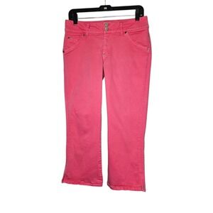 Hudson Cropped‎ Jeans Pink Denim Pockets Casual Pants 31 Bright Cheerful Twee